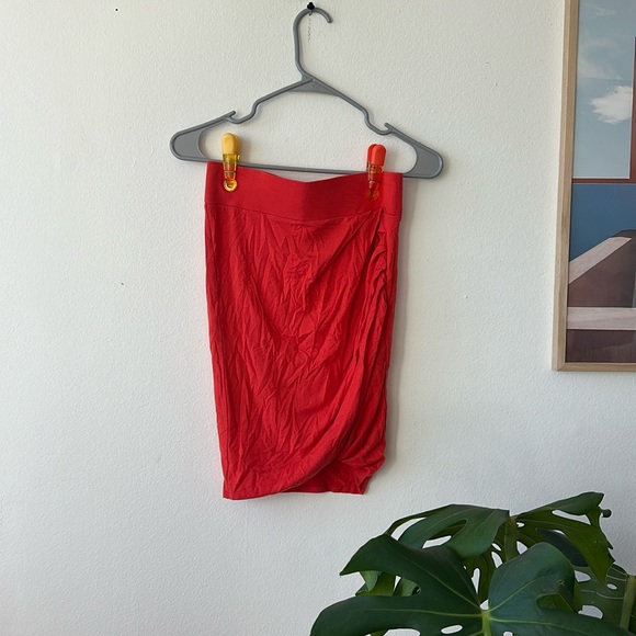 Helmut lang red wool mini skirt - Picture 2 of 6